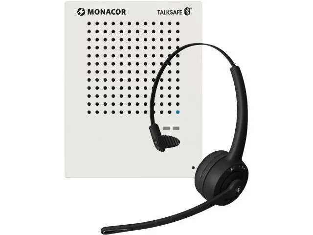 Systém interkomu MONACOR TALKSAFE-1, Bluetooth, s 1 systémovou mikrofónovou stanicou a 1 náhlavnou súpravou (1)