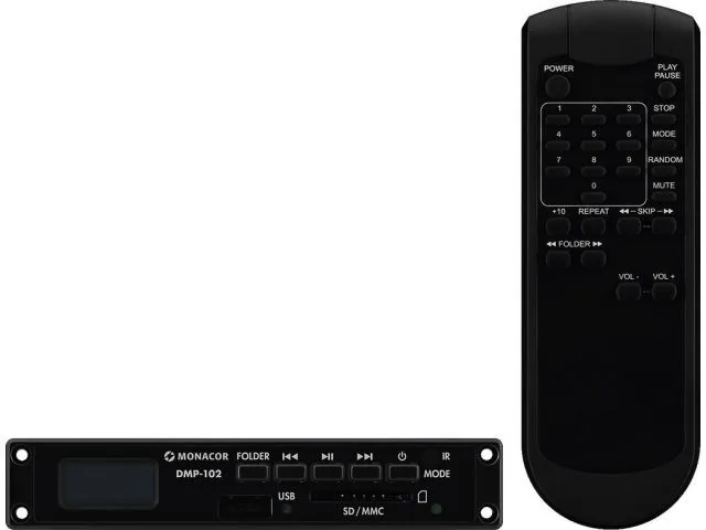 Vkladací modul kompaktného prehrávača MP3 Monacor DMP-102 (1)