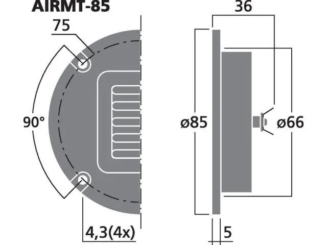 Výškový reproduktor MONACOR AIRMT-85, 20 W, 4 Ohm (3)