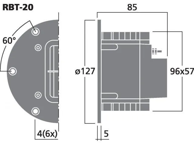 Výškový reproduktor MONACOR RBT-20, 25 W, 8 Ohm (2)