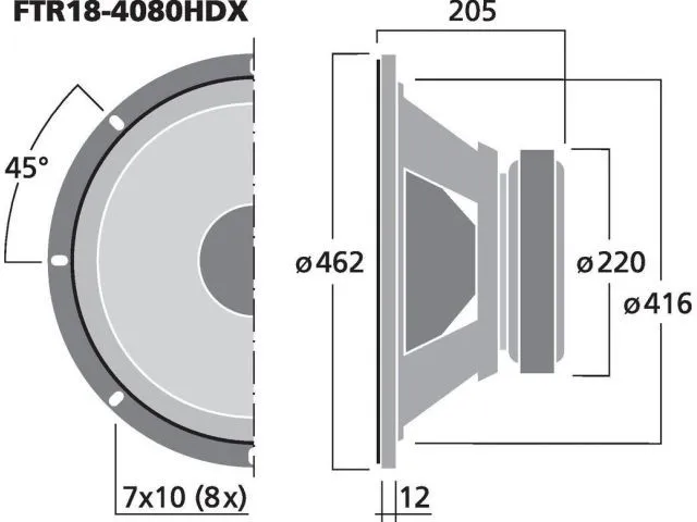 Vysokovýkonný profesionálny subwoofer PA CELESTION FTR18-4080HDX, 1 000 W, 8 Ohmov (4)