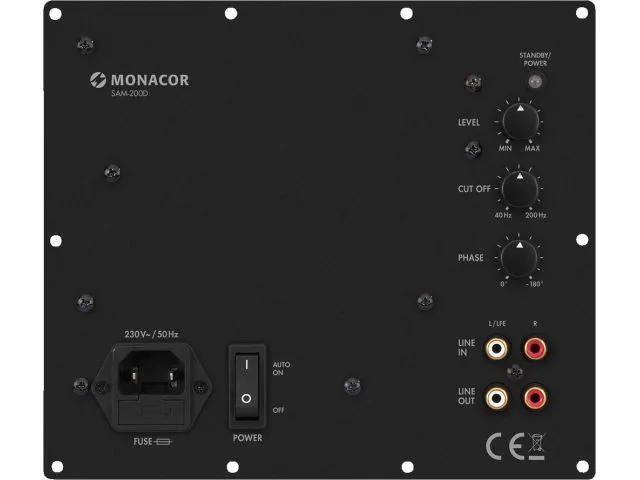 Zosilňovač MONACOR SAM-200D modul aktívneho subwoofera triedy D, 200 W (1)