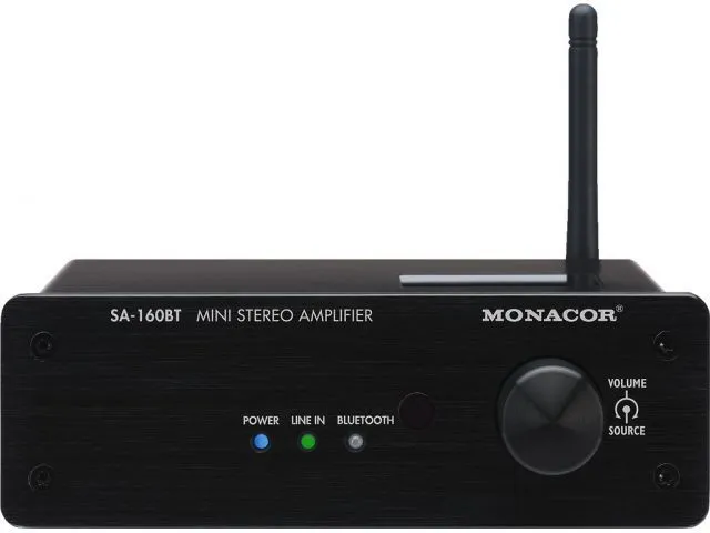 zosilňovač stereo bluetooth Monacor SA-160BT, 2 x 30 W (1)